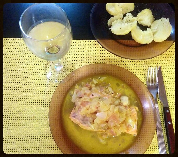 Salmón a la narajna